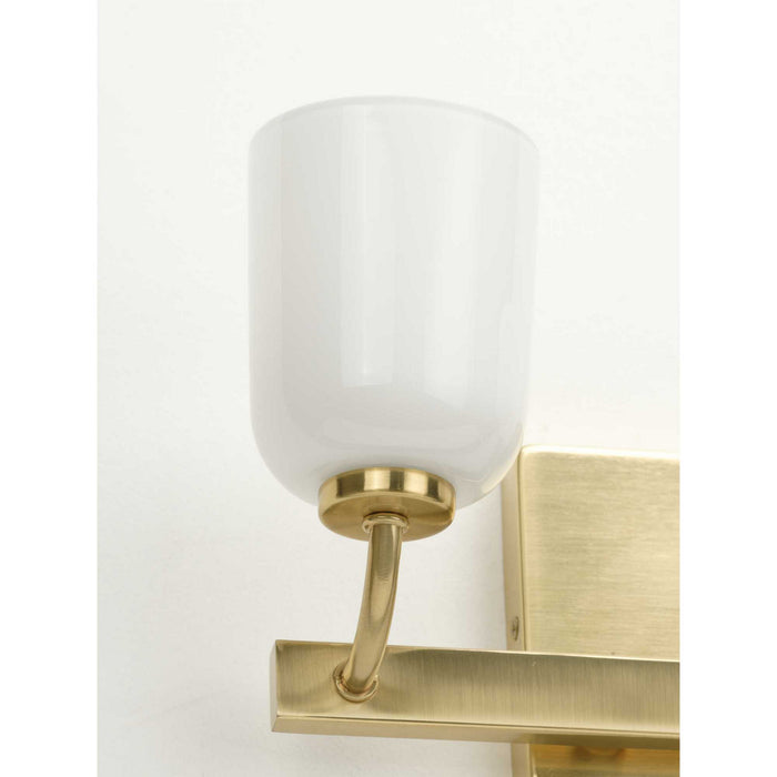 Two Light Bath from the Moore collection in Satin Brass finish