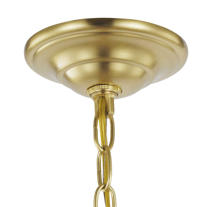 Four Light Pendant from the Equinox collection in Satin Brass finish