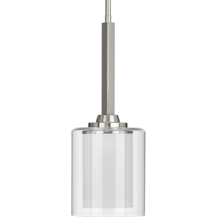 One Light Mini Pendant from the Kene collection in Brushed Nickel finish