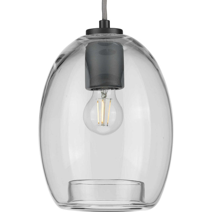 One Light Mini Pendant from the Caisson collection in Graphite finish