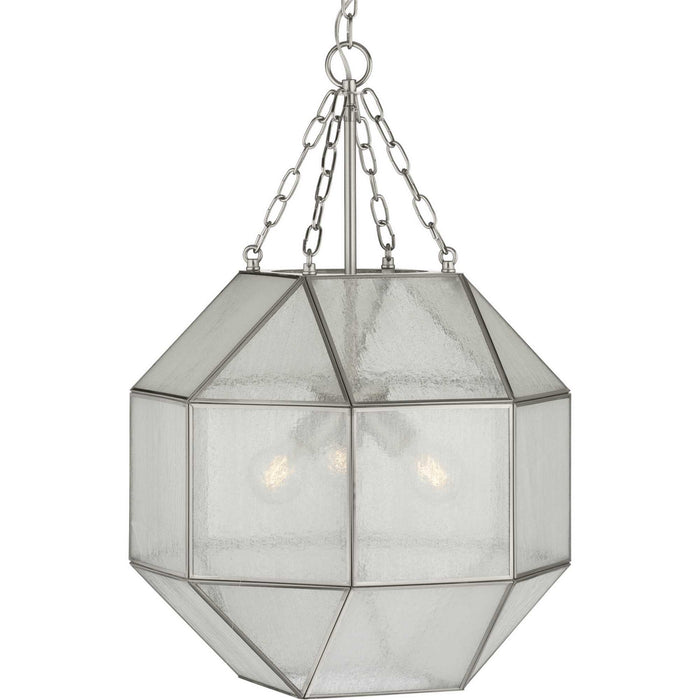 Three Light Pendant from the Mauldin collection in Brushed Nickel finish