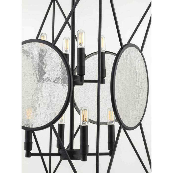 Eight Light Foyer Pendant from the Cumberland collection in Black finish