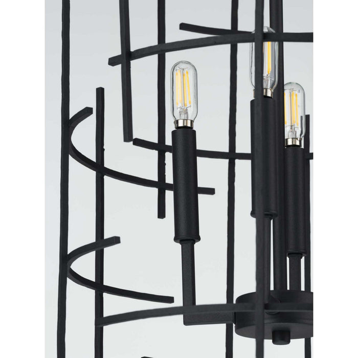 Four Light Foyer Pendant from the Torres collection in Black finish