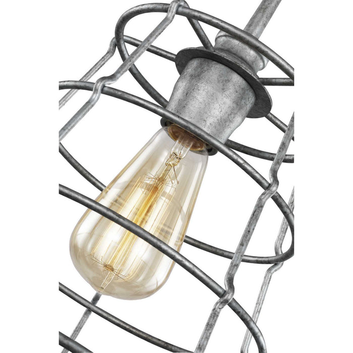 One Light Mini Pendant from the Chambers collection in Galvanized finish