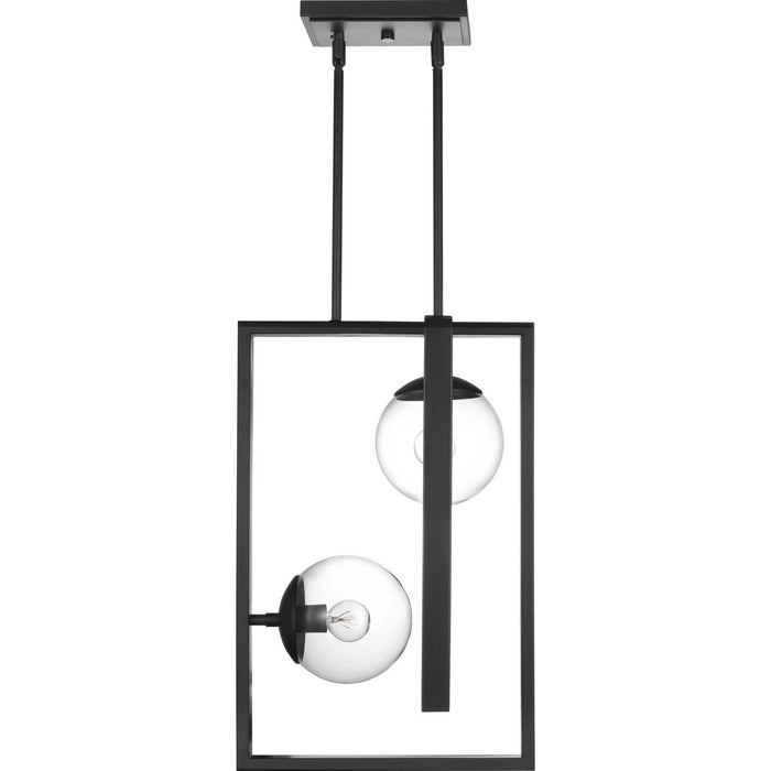 Two Light Pendant from the Atwell collection in Black finish