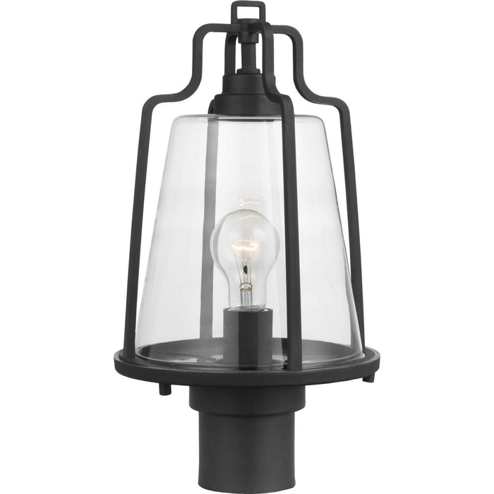 One Light Post Lantern from the Benton Harbor collection in Black finish