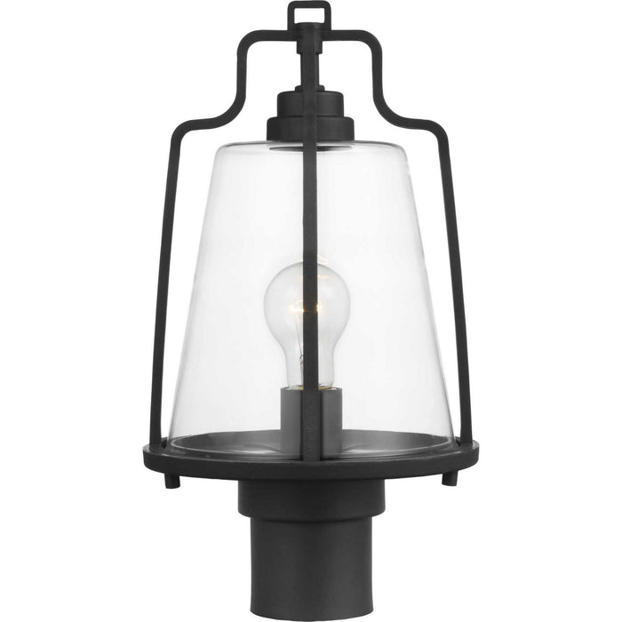 One Light Post Lantern from the Benton Harbor collection in Black finish