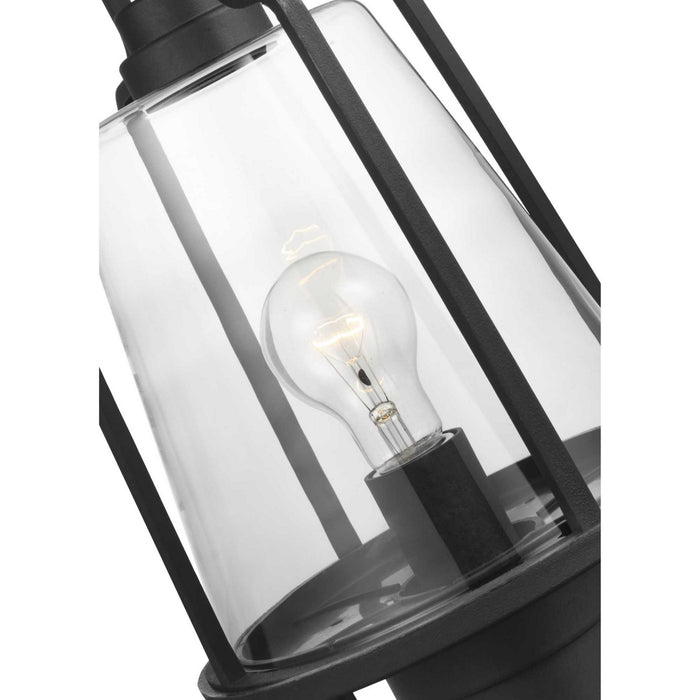 One Light Post Lantern from the Benton Harbor collection in Black finish