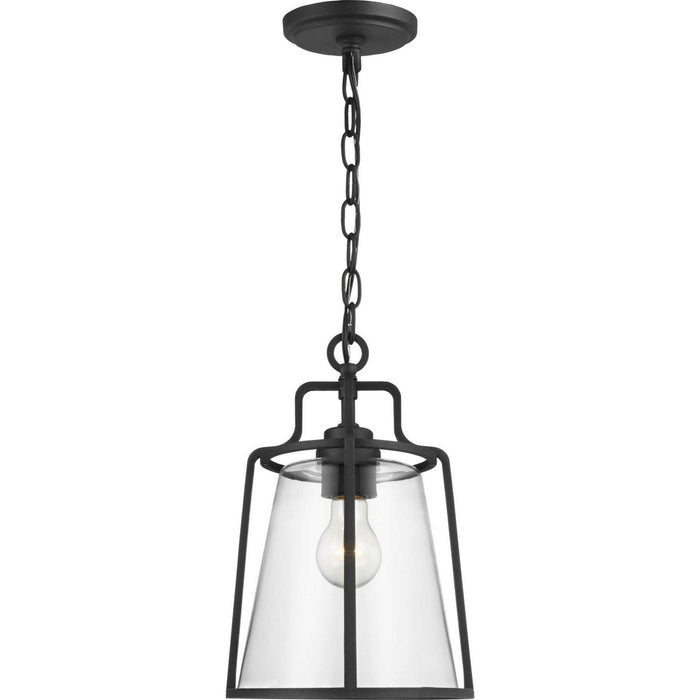 One Light Hanging Lantern from the Benton Harbor collection in Black finish