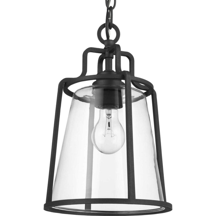 One Light Hanging Lantern from the Benton Harbor collection in Black finish