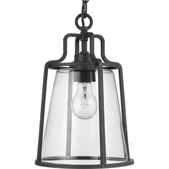 One Light Hanging Lantern from the Benton Harbor collection in Black finish