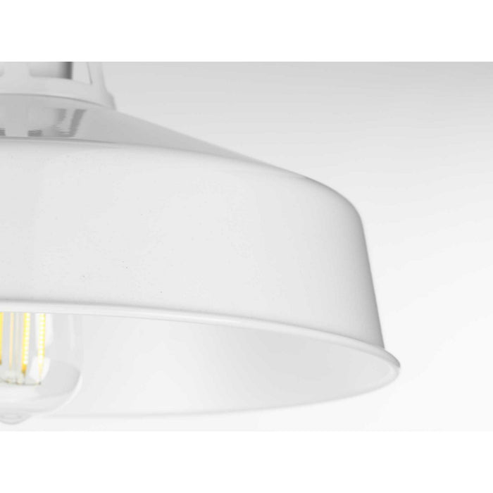 One Light Semi Flush Mount from the Cedar Springs collection in White finish