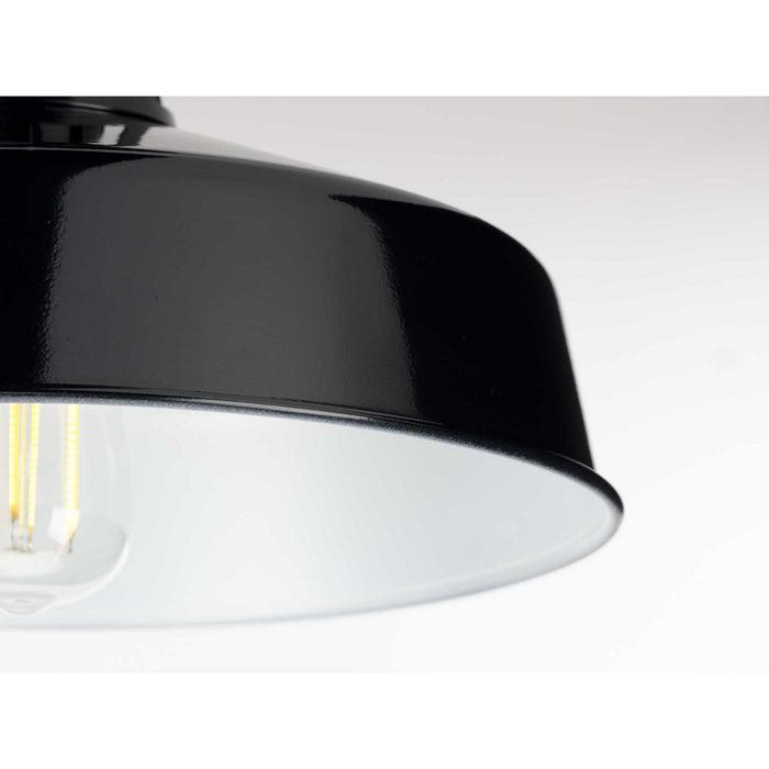 One Light Semi Flush Mount from the Cedar Springs collection in Black finish