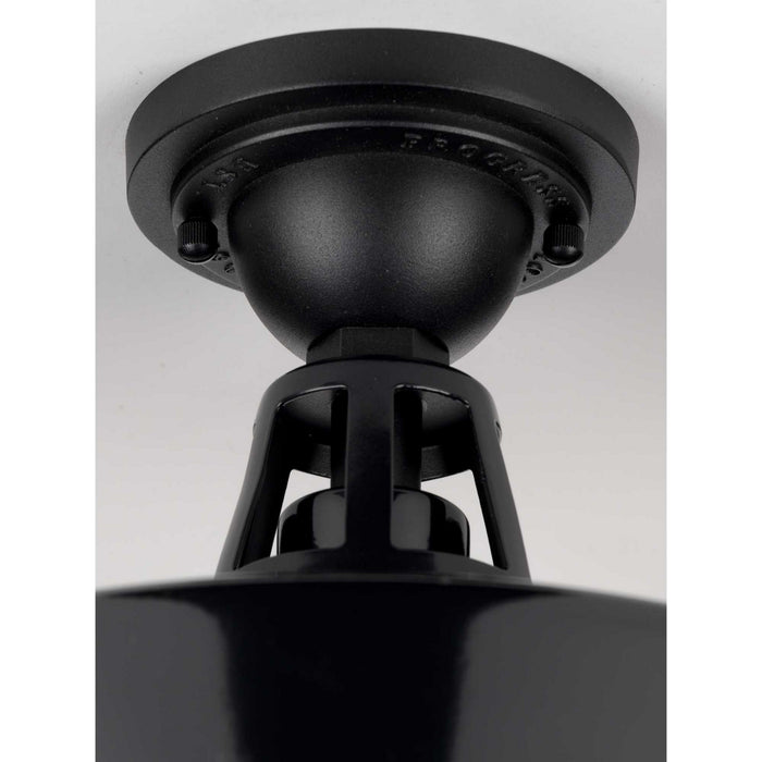 One Light Semi Flush Mount from the Cedar Springs collection in Black finish