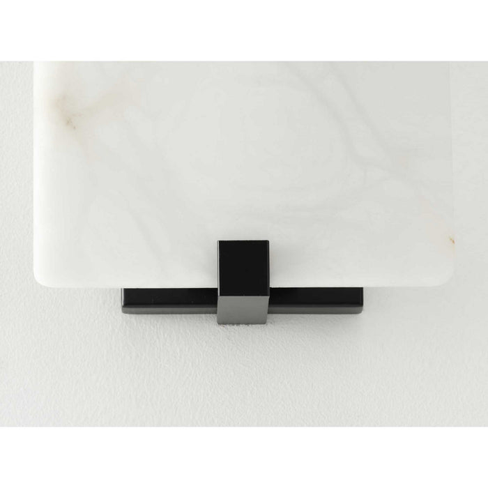 LED Wall Sconce from the LED Alabaster Stone Sconce collection in Black finish