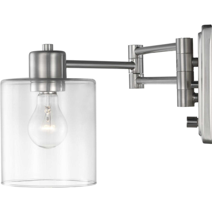 One Light Swing Arm Wall Lamp from the Milner collection in Brushed Nickel finish