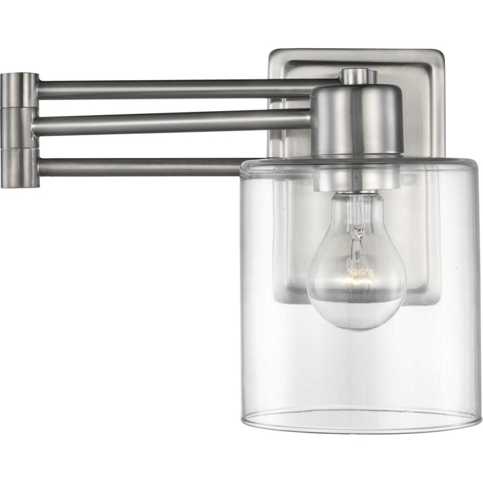 One Light Swing Arm Wall Lamp from the Milner collection in Brushed Nickel finish