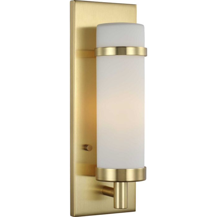 One Light Wall Sconce from the Hartwick collection in Satin Brass finish