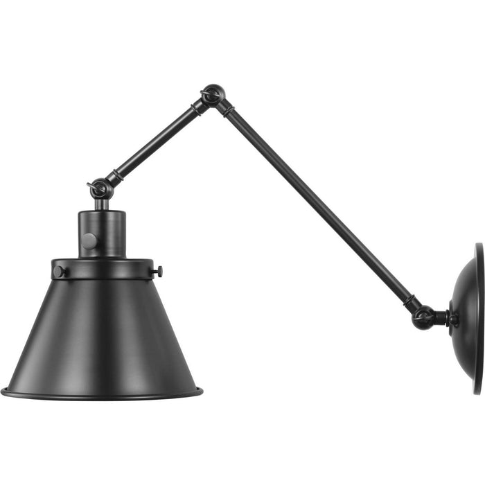 One Light Swing Arm Wall Lamp from the Hinton collection in Black finish