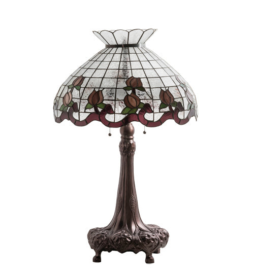 Three Light Table Lamp from the Roseborder collection in Mahogany Bronze finish