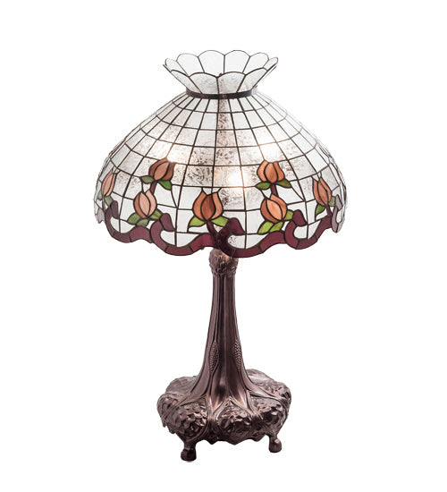 Three Light Table Lamp from the Roseborder collection in Mahogany Bronze finish