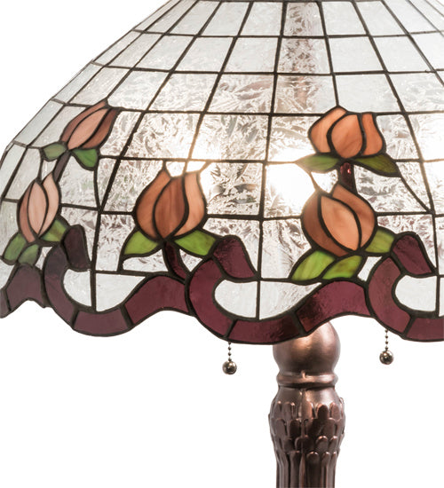 Three Light Table Lamp from the Roseborder collection in Mahogany Bronze finish