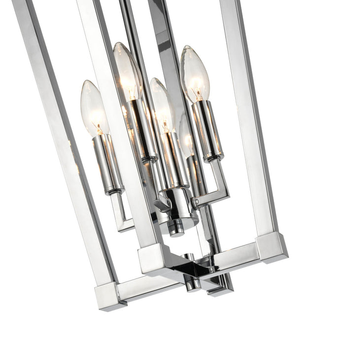 Four Light Pendant from the None collection in Chrome finish