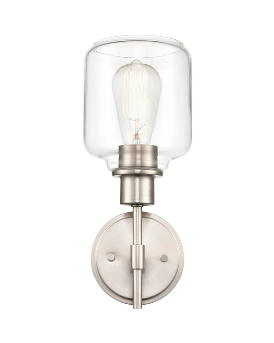One Light Wall Sconce from the Asheville collection in Satin Nickel finish