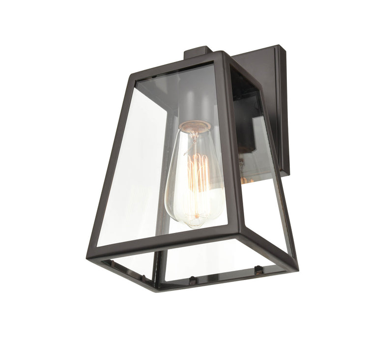 One Light Outdoor Lantern from the Grant collection in Powder Coat Bronze finish