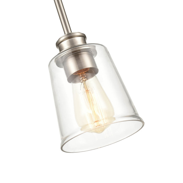 One Light Mini Pendant from the Forsyth collection in Brushed Nickel finish