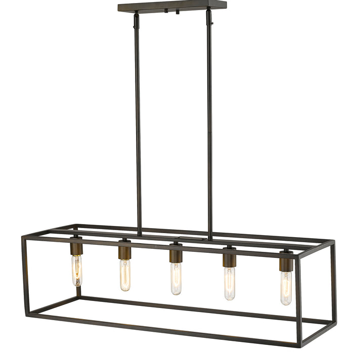 Five Light Island Pendant from the Cobar collection in Oil-Rubbed Bronze finish