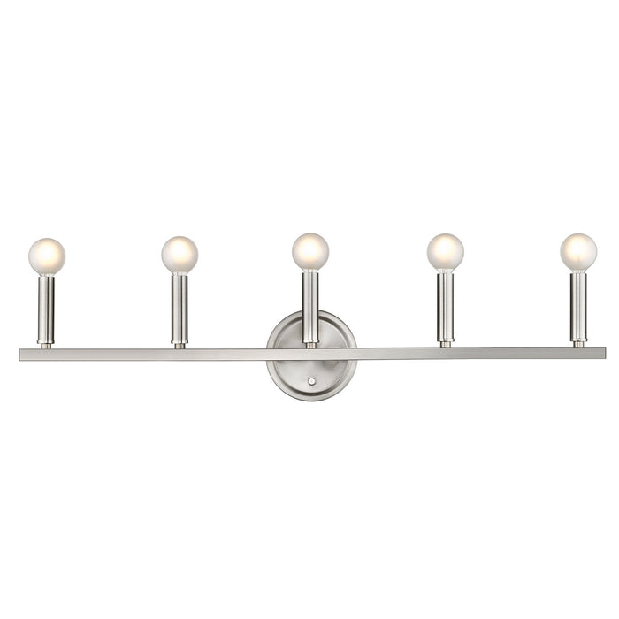Five Light Vanity from the Sawyer collection in Satin Nickel finish
