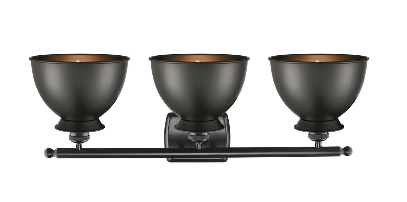 Three Light Bath Vanity from the Ballston collection in Matte Black finish