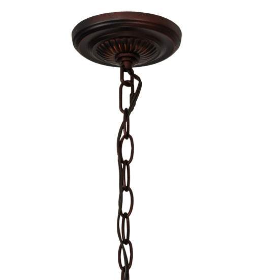 Three Light Pendant from the Tiffany Hanginghead Dragonfly collection in Mahogany Bronze finish