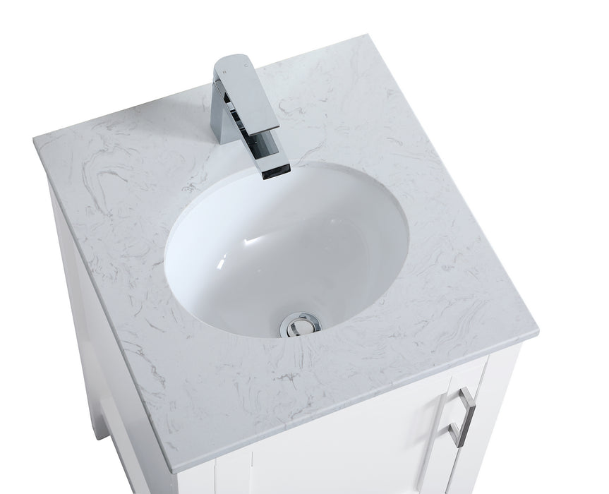 Single Bathroom Vanity from the Aubrey collection in White finish