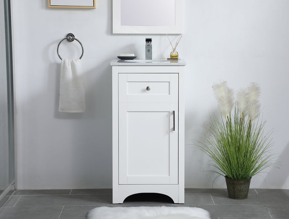 Single Bathroom Vanity from the Moore collection in White finish