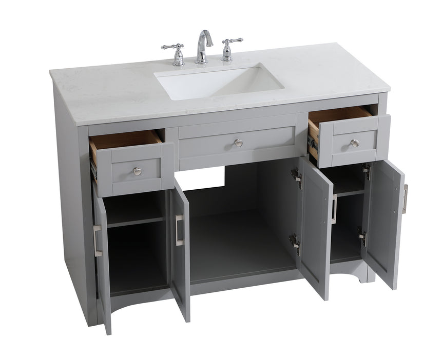 Single Bathroom Vanity from the Moore collection in Grey finish