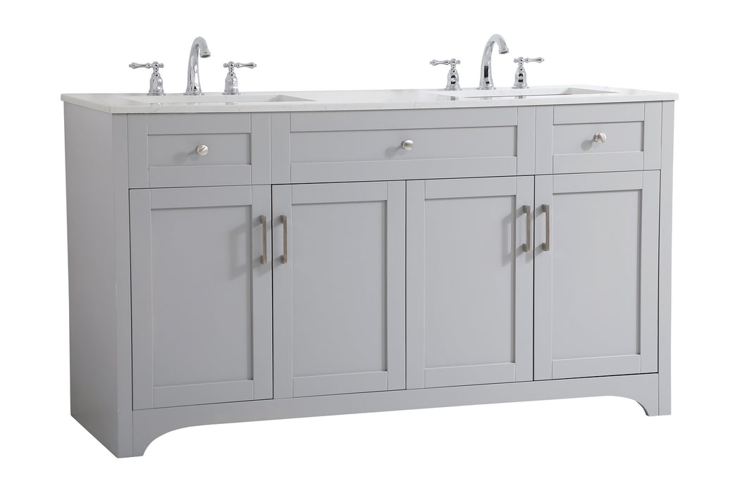 Double Bathroom Vanity from the Moore collection in Grey finish