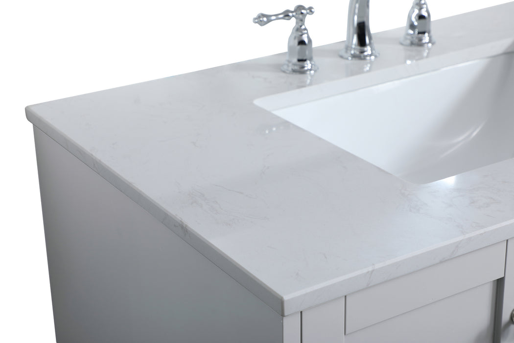 Single Bathroom Vanity from the Sommerville collection in Grey finish