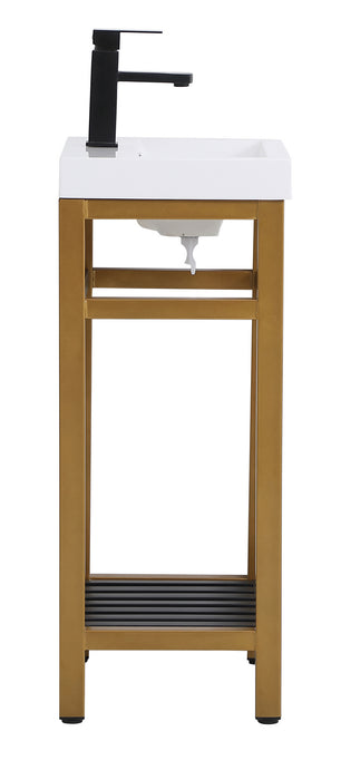 Single Bathroom Vanity from the Raya collection in Golden Black finish