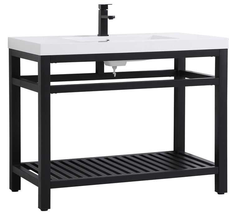 Single Bathroom Vanity from the Raya collection in Black finish