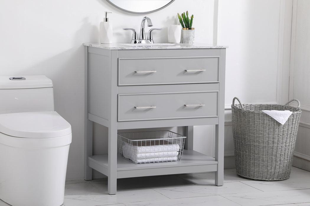 Single Bathroom Vanity from the Martins collection in Grey finish