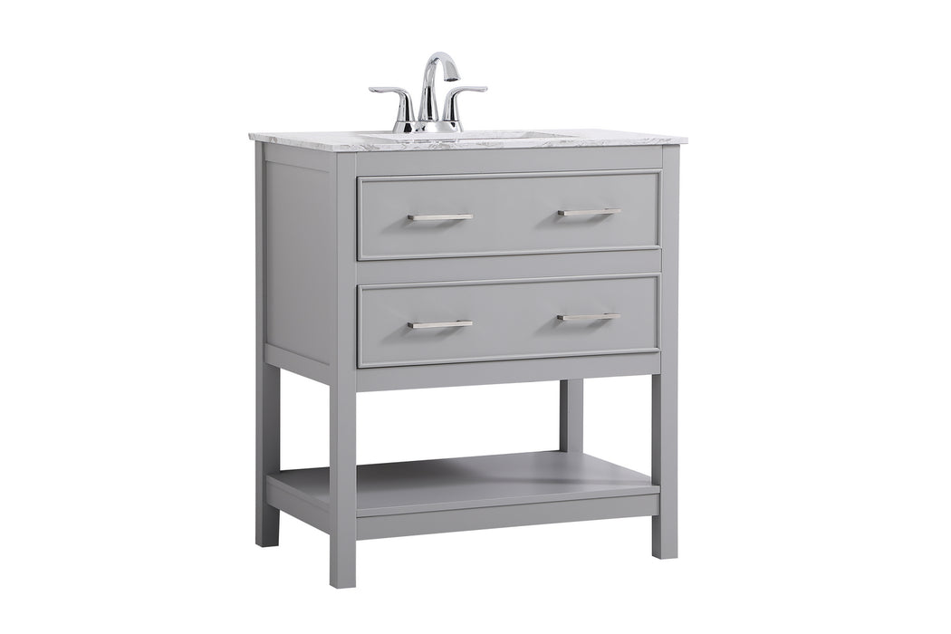Single Bathroom Vanity from the Martins collection in Grey finish