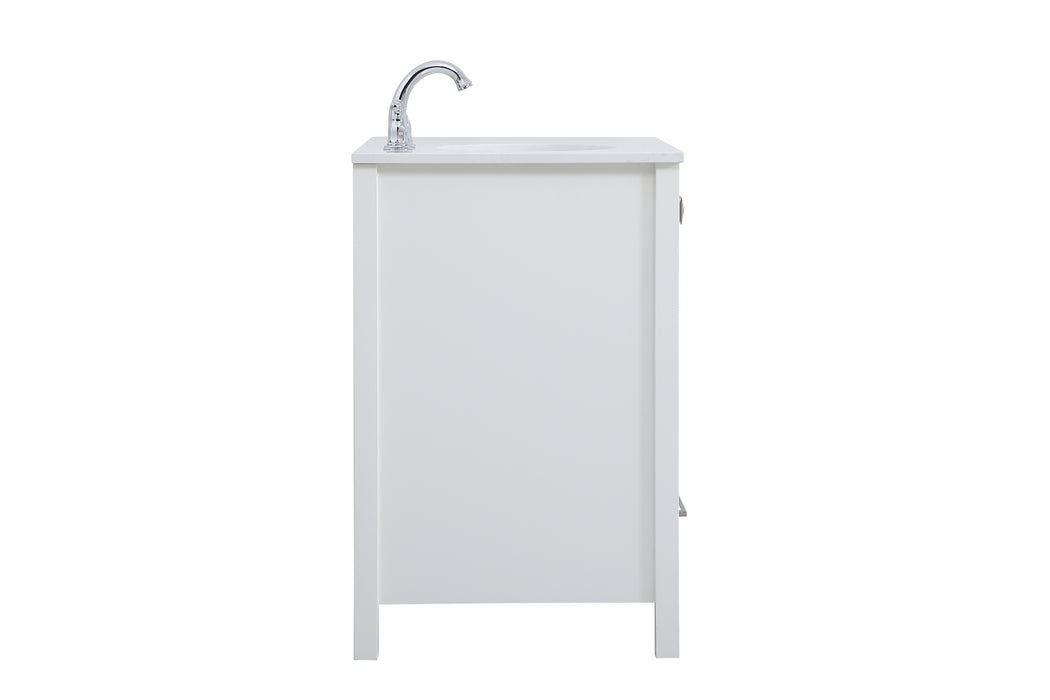Single Bathroom Vanity from the Irene collection in White finish