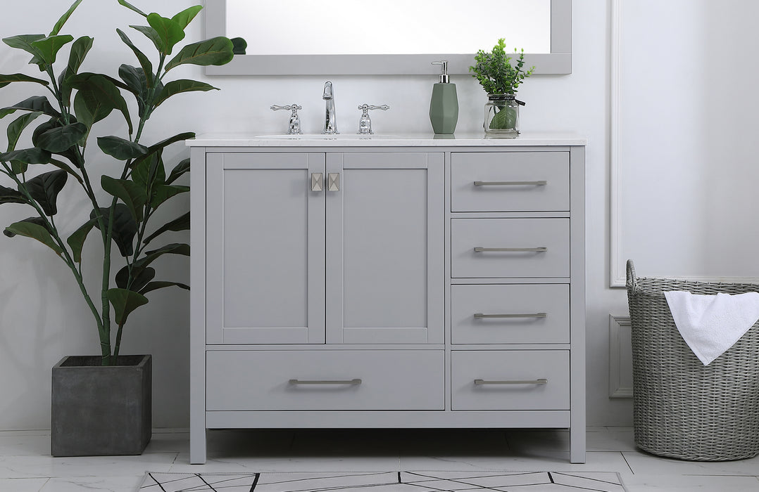 Single Bathroom Vanity from the Irene collection in Gray finish