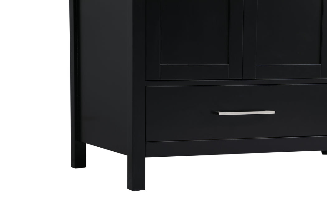 Single Bathroom Vanity from the Irene collection in Black finish