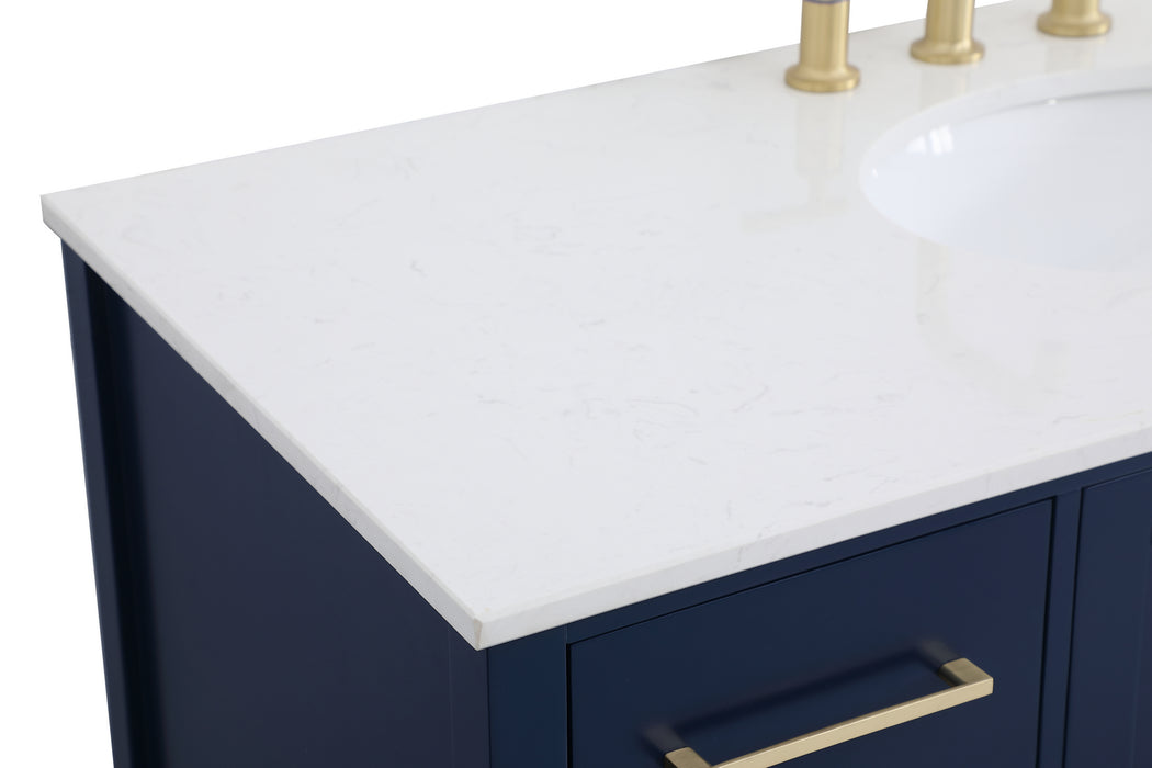 Single Bathroom Vanity from the Irene collection in Blue finish