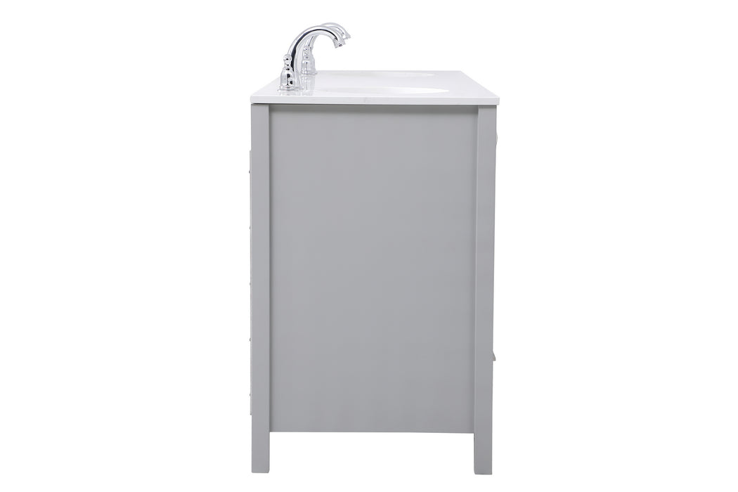 Double Bathroom Vanity from the Irene collection in Gray finish