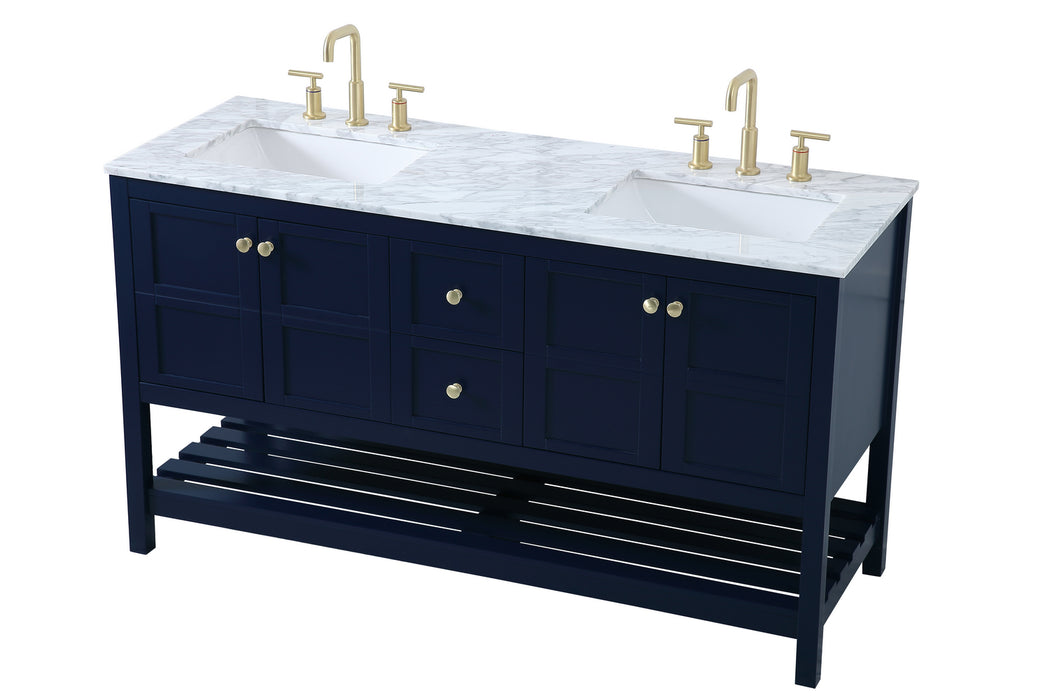Single Bathroom Vanity from the Thalen collection in Blue finish