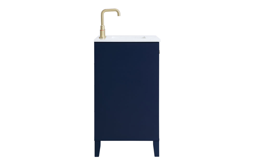 Single Bathroom Vanity from the Sommerville collection in Blue finish